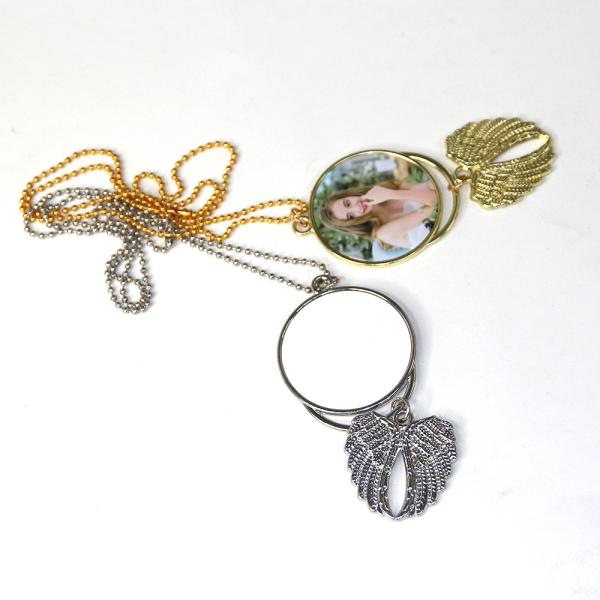 Car Hanging Decor Blank Sublimation Angel Wings Car Ornaments For Car Decorations