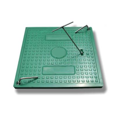 Non Metallic SMC Square Manhole Cover 500mm Theft Proof Fire Resistant
