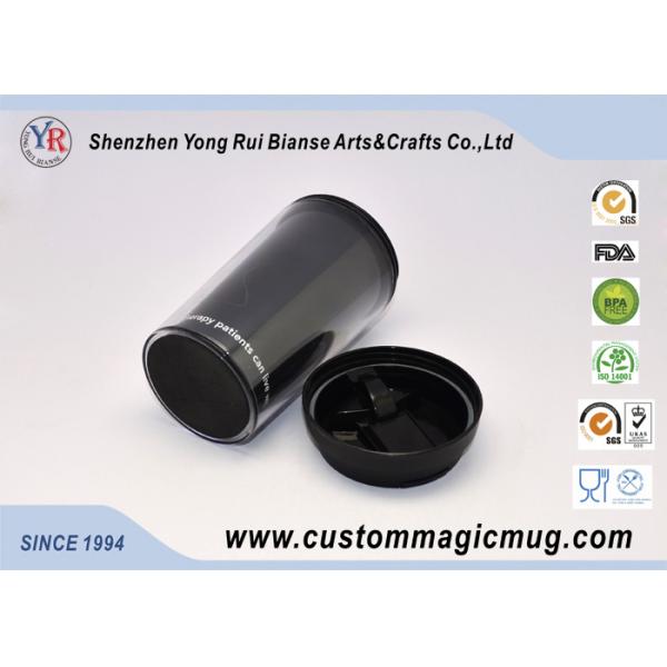 Custom Black Double Wall Plastic Cup for Variety Children's Day Gift
