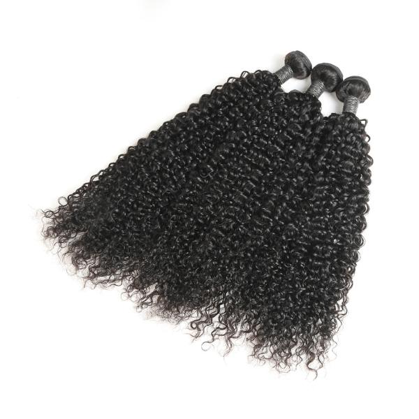 O cabelo encaracolado do Virgin preto natural empacota/o cabelo humano Weave encaracolado 3 pacotes