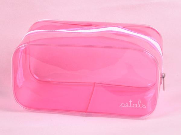 0.3mm PVC Plastic Pouch Transparent Zipper Makeup Cosmetic Bag Case