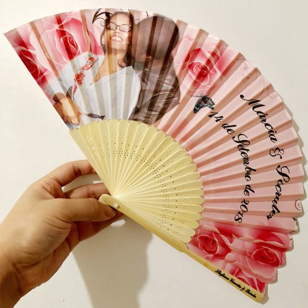 [I Am Your Fans] Personalized Branded Print Bambu Fan Customized Your Design Gifts Beautifully Folded Paper Fan
