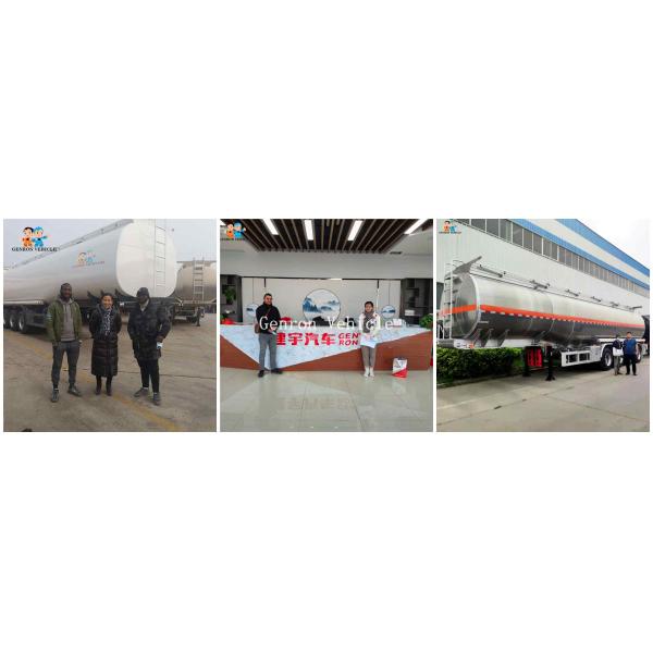 3 Axles Petroleum Tanker Truck Trailer 60000 Liters 6 Compartments Exported To Mauritania