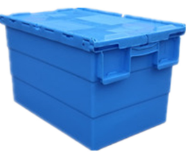 Plastic nesting moving box container round trip tote for storage made by virgin PP cheap plastic crates