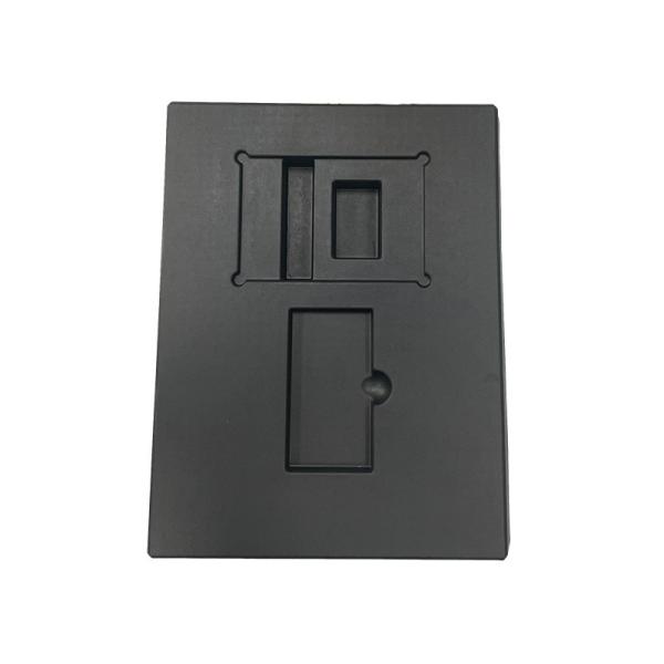 Wet Press Black Sugarcane Paper Tray Packaging Waterproof Oilproof For Electronic