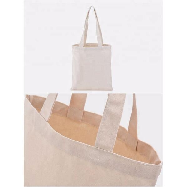 Wholesale High Quality Blank Custom Print 12oz Logo For Natural Cotton Canvas Tote Shopping Bag
