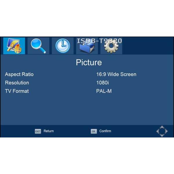 ISDB-T9820 Car ISDB-T Two tuner Two Antenna HD MPEG4 TV receiver for Brazil Peru Chile Costa Rica