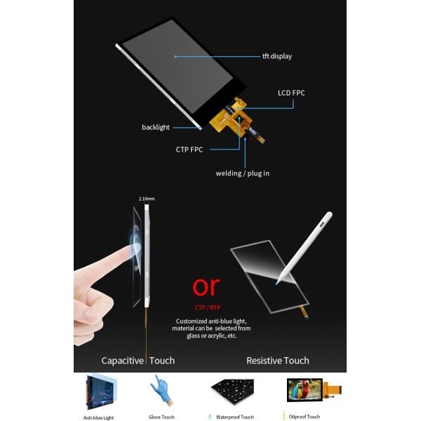 Polcd Custom SPI interface 2.8 inch 240x320 Capacitive Touch Screen ST7789 Drive TFT LCD Display