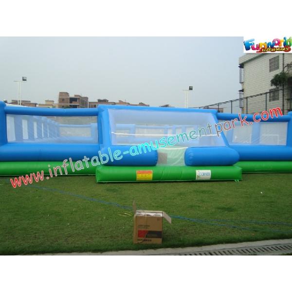 Giant Inflatable Sports Games Football / Soccer Field With Inflatable Floor