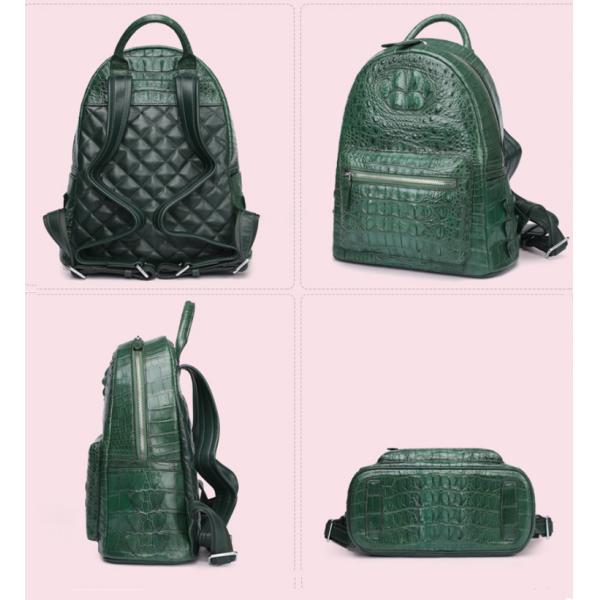 Custom logo crocodile skin bag backpack for ladies