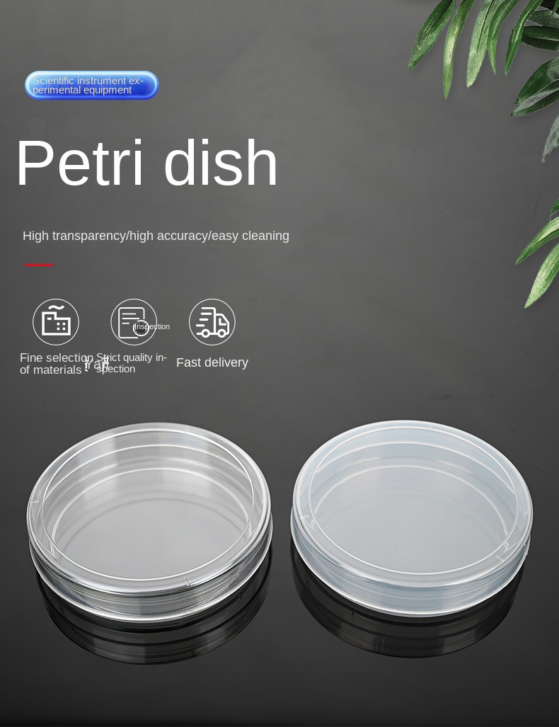 Sterile Polystyrene Petri Dishes - Disposable, Multi-Sizes for Microbiology & Lab Research