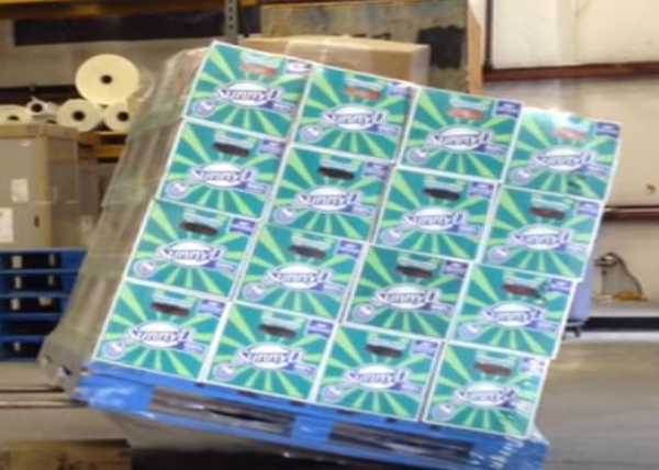 Fully Automatic Pallet Wrapping Machine For Bagging Chemicals PVC Power