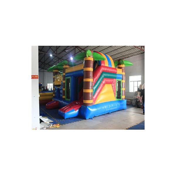 Jungle Monkey Water - Proof Inflatable Combo Jumping Castle For Children