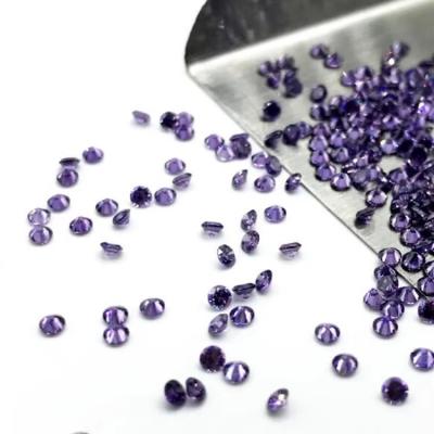 Prix en gros pierres de couleur 3A cz petite taille coupe ronde de 0,8 mm à 3 mm pierre précieuse en vrac