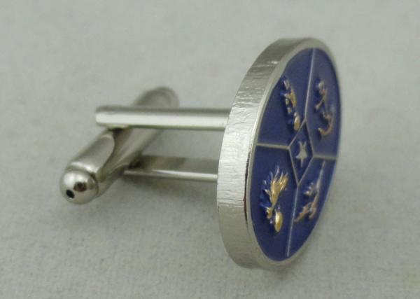 3D Double Plating Custom Tie Bars Cufflink 20 mm With Soft Enamel