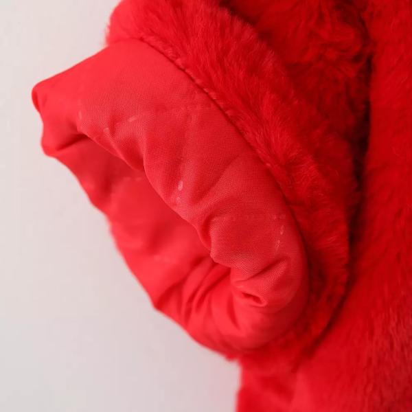Cute Children'S Girls Heavy Winter Red Hooded Cape Coats Little Ears Hat
