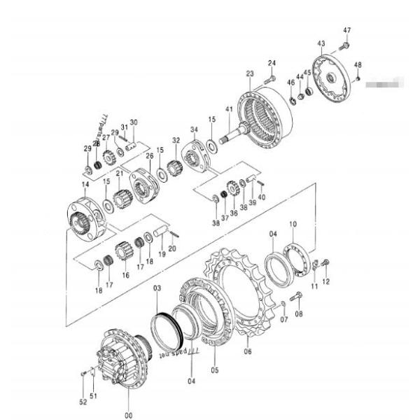 Привод 9281920 Ассы ХМГФ68 ХМГФ57 ЗС330 ЗС330-3 ЗС330-5 ЗС350-3 5 мотора перемещения ХИТАЧИ