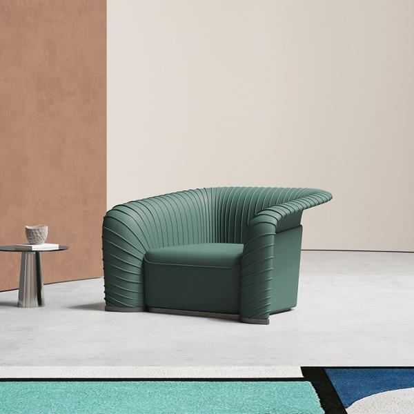 HD Sponge Hotel Lobby Furniture Luxury Sofa Sets With Green Leather