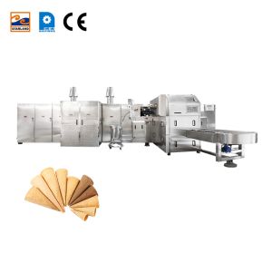 PLC Commercial Ice Cream Cone Production Line With Stainless Steel Material