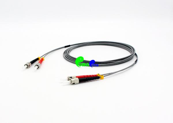 OM2 50 / 125 ST To ST Fiber Patch Cable PC To PC Polish LSZH Orange For Gigabit Ethernet