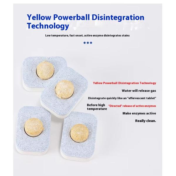 Solid Dishwashing Tablets Strong Stain Removal 20g Washing Tablets Three Colors Household Dishwasher