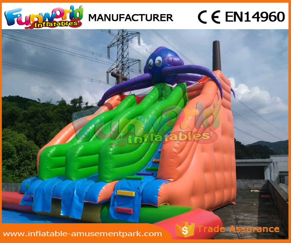 Outdoor Octopus Inflatable Water Pool Slip N Slide Water Sport Games PVC Tarpaulin