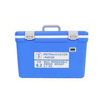 Contenedor de transporte con pantalla de temperatura para termómetro de muestras biológicas para el transporte seguro de la cadena de frío de especímenes