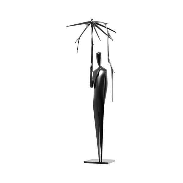 Luxury Black Metal Human Sculpture Modern Custom Islamic Art Statue For Indoor Outdoor