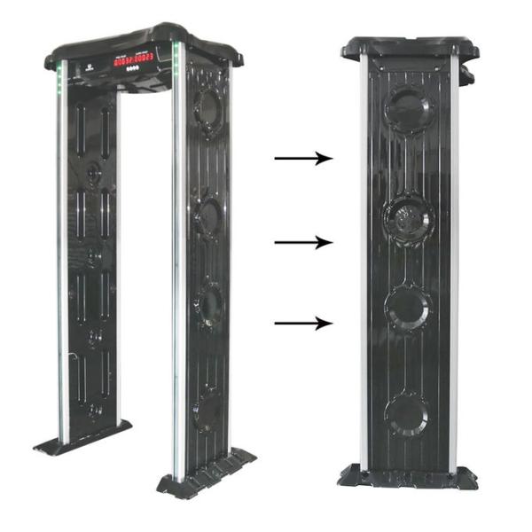 UNIQSCAN New Design Security Walk-Through Door Frame Metal Detector Gate 6 Zones ABS materials and IP65 waterproof