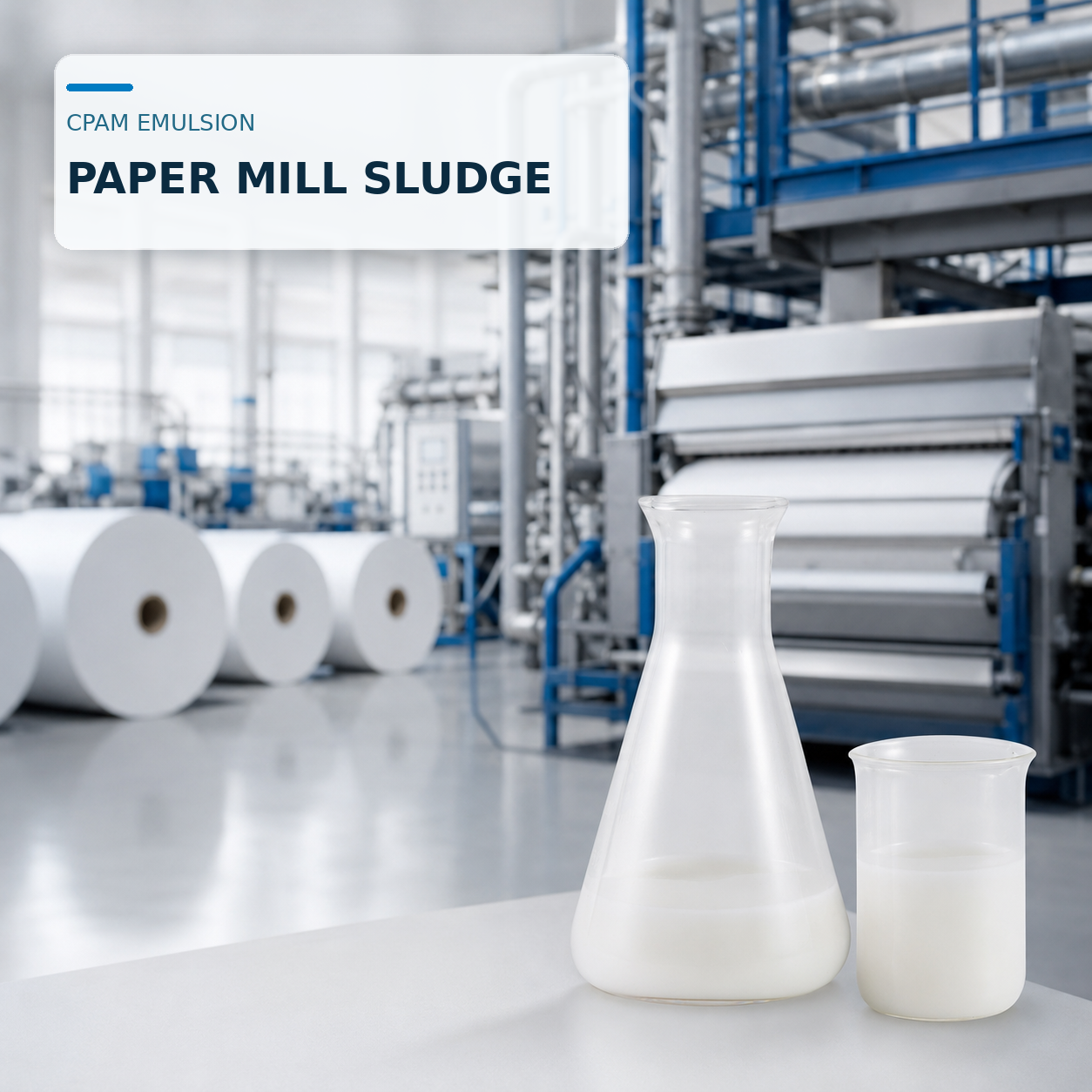 CPAM Emulsion Flocculant for Paper Mill Sludge Dewatering