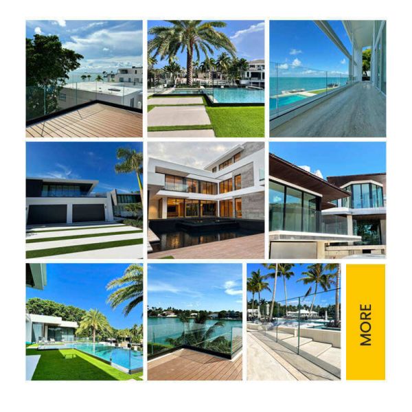 Modern Outdoor Aluminum Glass Fence with Tempered and Laminated Glass, 1200Pa Wind Load Resistance, and Anodizing and Powder Coating