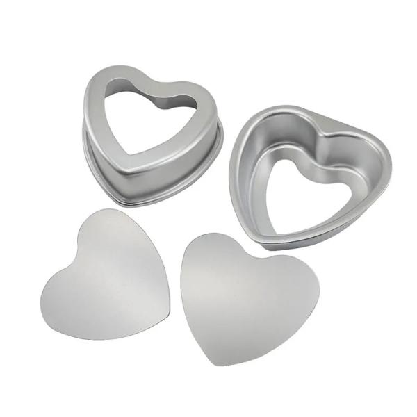 Removable Bottom Heart Cake Mold Commercial Bakery Equipment Aluminum Anode