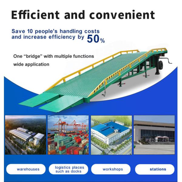 10T Movable Dock Ramp Portable Loading Ramp For Unloading Trucks