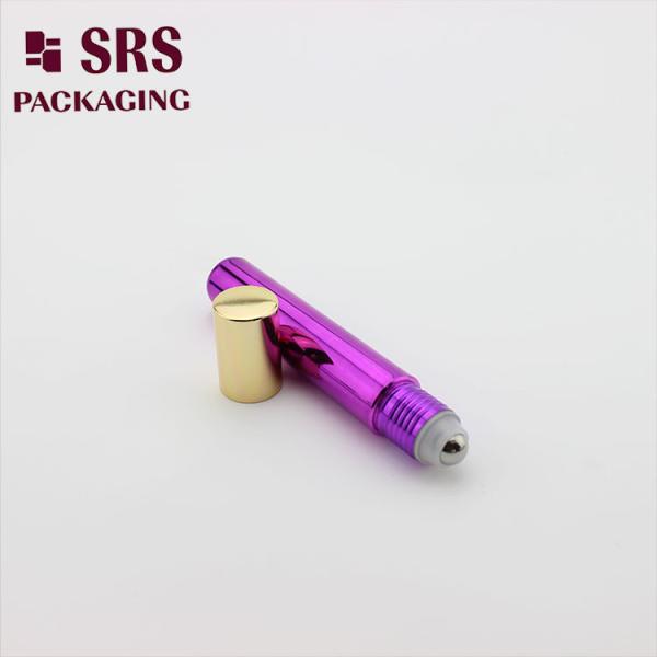 SRS Empty Plastic Cosmetic Roller Bottle Metalized Purple Color 15ml