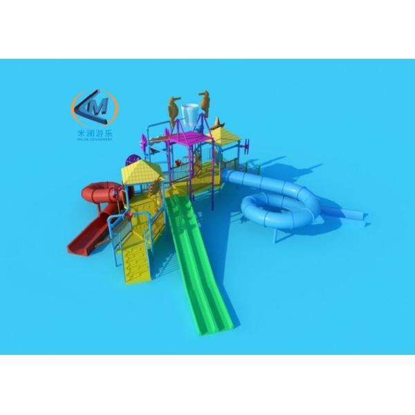 12*6.2m Funny Water Park Equipment For Outdoor With Water Slide