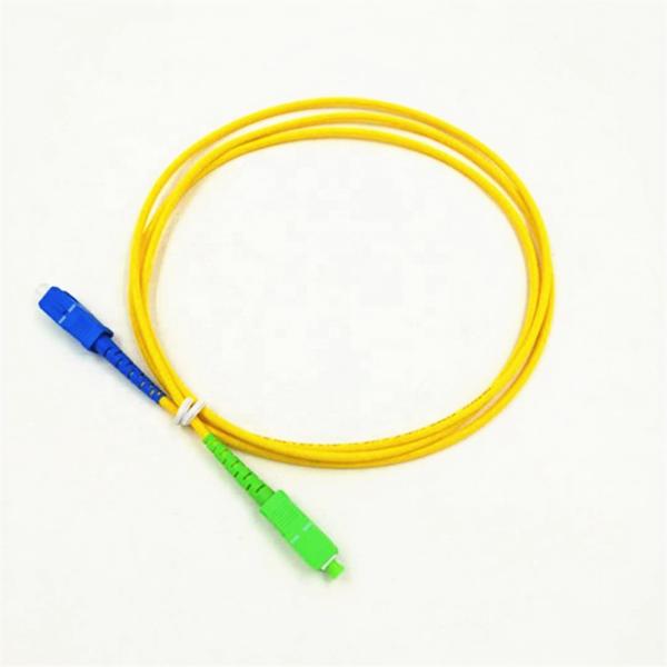 SC / UPC to SC / APC singlemode simplex fiber optic drop cable patchcord customized color