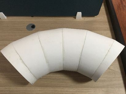 Алюминиевая керамическая прокладка трубы локти 88-96,5 мош Высокая механическая прочность