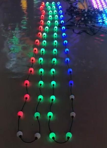 10 pés luzes de decoração de férias LED luz de Natal bola 3D 50mm Dmx