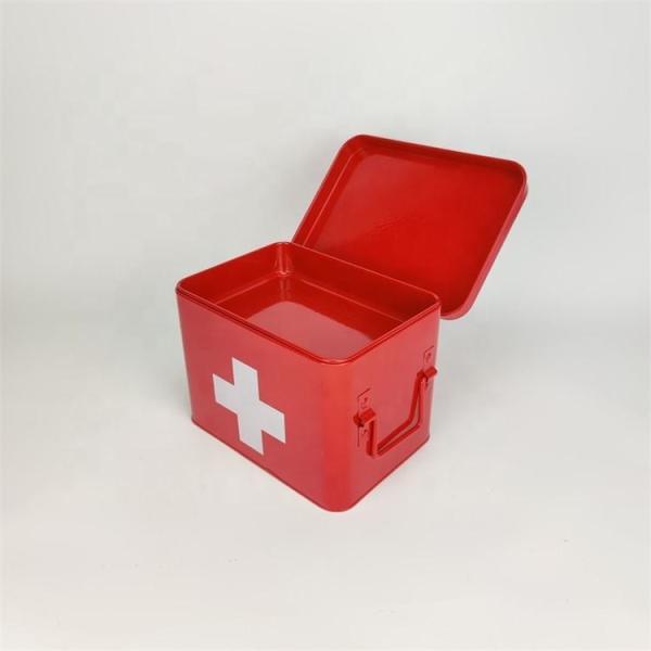 Metal First Aid Storage Box First Aid Kit medicine storage storage box Medicine Tin, Metal Medicine Storage Box