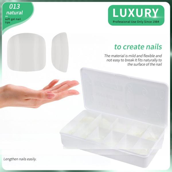 Fake Toenails 500PCS Soft Gel Full Cover Toe Nail Tips Natural Press on Toenails Acrylic Toenails Gel Nail Extensions