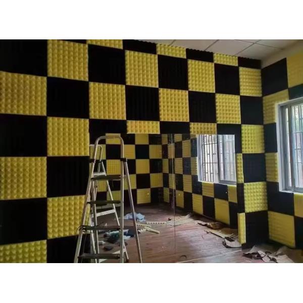 White and Black Soundproof Polyester Fiber Acoustic Panel for Office Sound Absorption