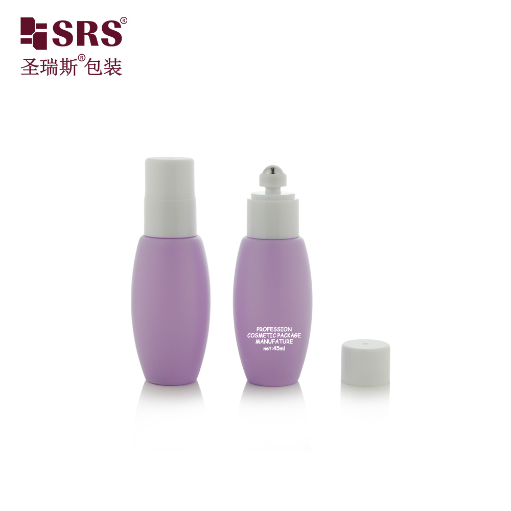 45ml Oval HDPE Plastic Roll‑on Bottle Empty Deodorant Roller Container For Perfume Essential Oil Custom Printing