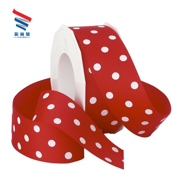 Customized Red Polyester Grosgrain Ribbon 1-1/2 Inch for Decorating and Gift-Wrapping