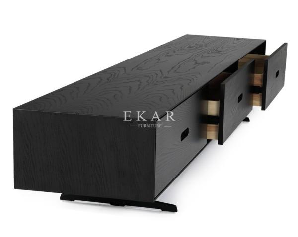 Simple Design Cabinet Living Room Ash Wood Tv Stand With 3 Drawer