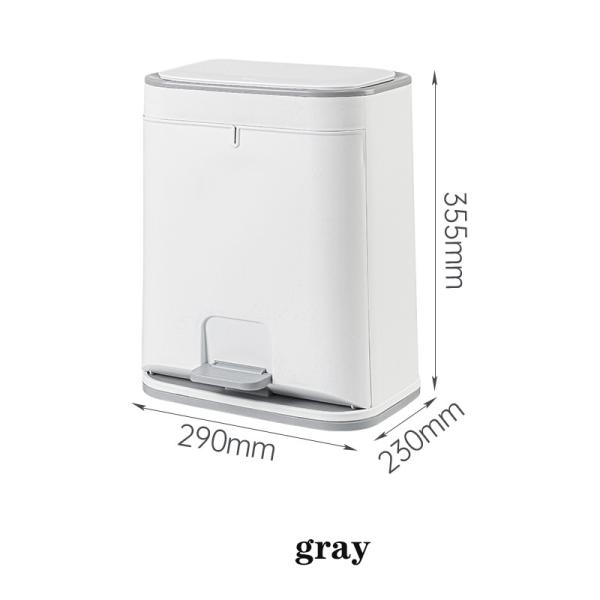 Household Press Pedal Double Open Kitchen Bedroom Indoor Plastic Trash Bin Recycling Bin Waste Bin