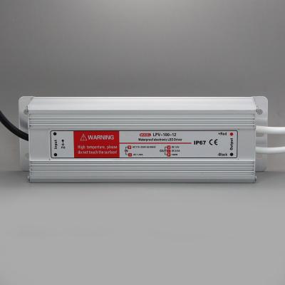 IP67 Single output waterproof power supply LPV-100-12 102W 12V 8.5A electronic LED driver
