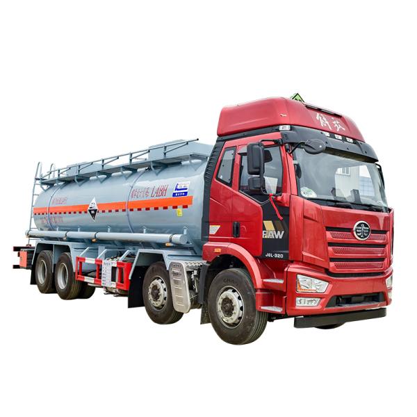 Phosphoric Nitric Hydrochloric Acid Tanker Truck Semi Trailer 21T - 30T Load Capacity