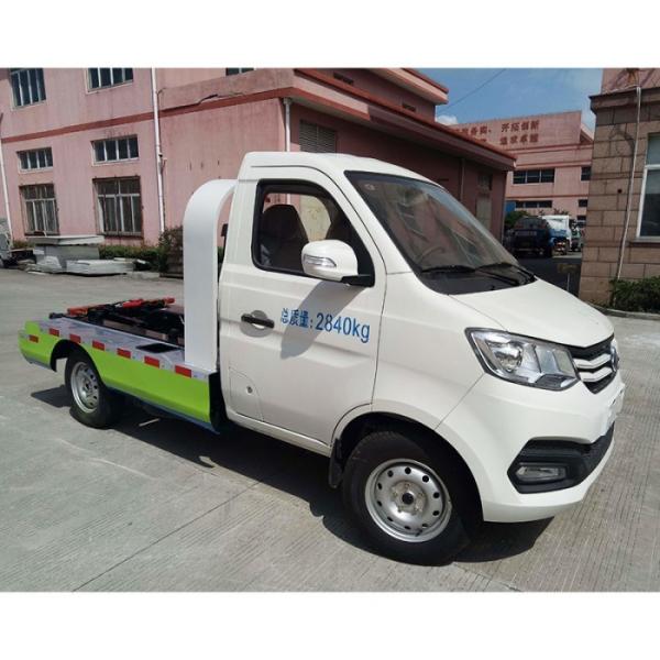 Gasoline 92# Used Hooklift Dumpster Truck  4.1M3 1.5ton Hook Loader Garbage Truck