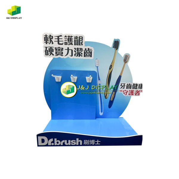 Recyclable Acrylic Tabletop Display Stand Acrylic Hanging Counter Display Plastic Acrylic Stand For Tooth Brush