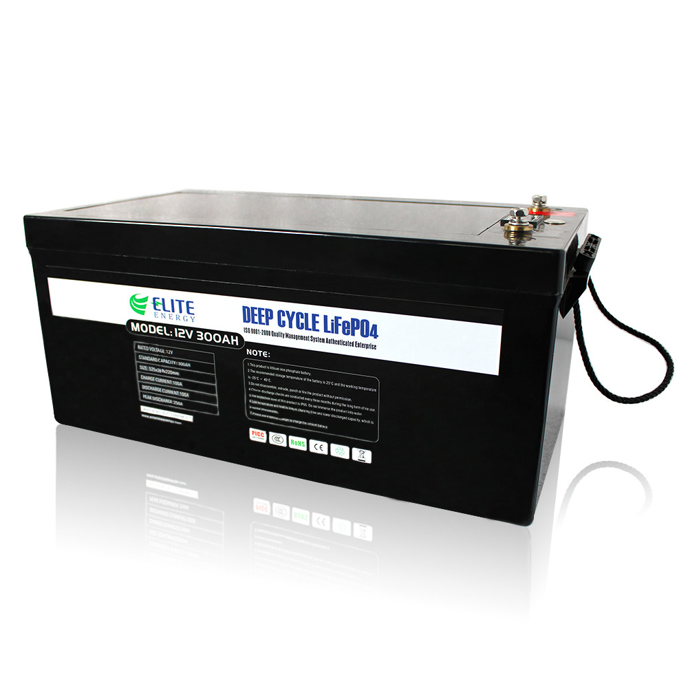 Батарея иона лития батареи наивысшей мощности 12V 300Ah RV LiFePO4 резервная